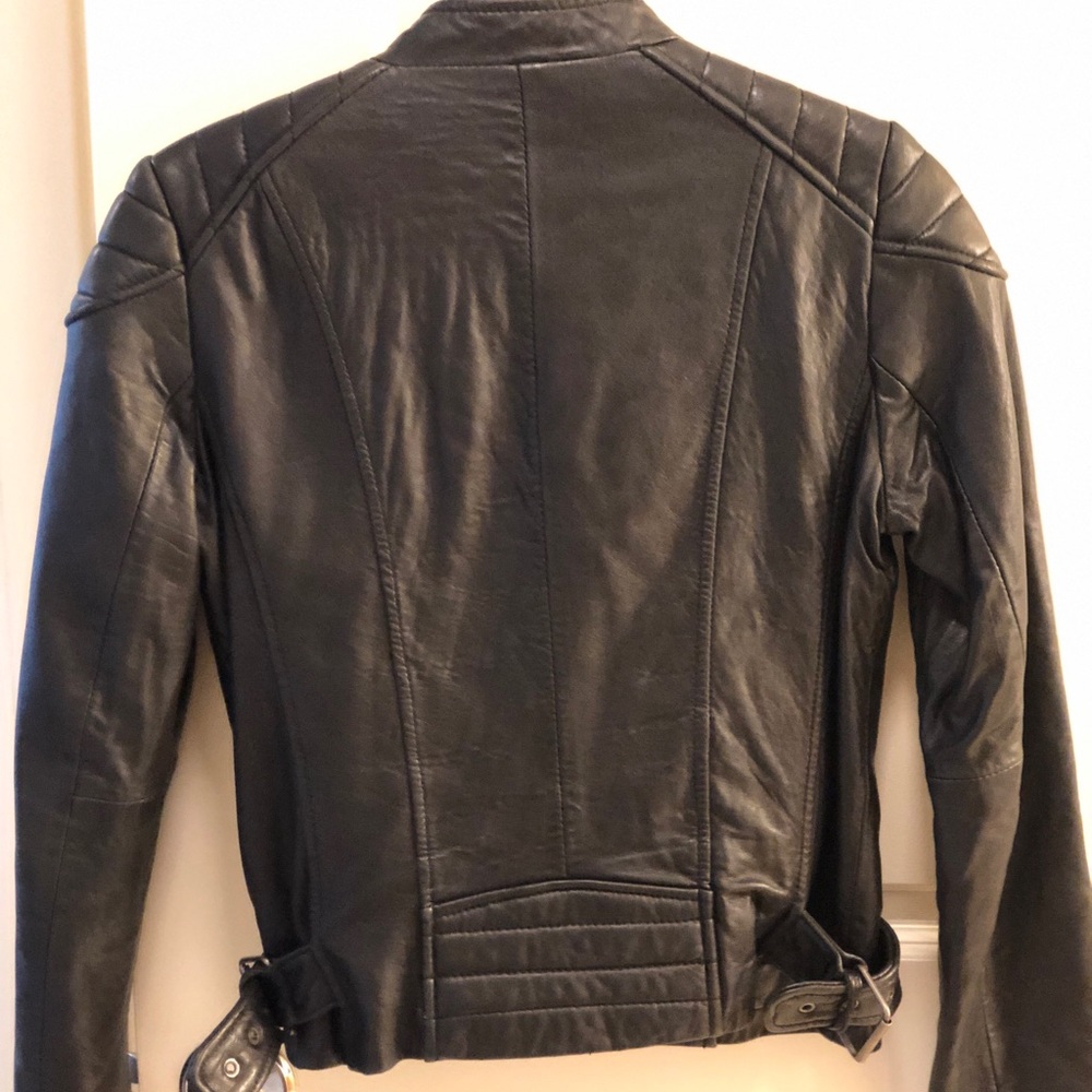 Michael Kors small black leather Moto jacket!! - Picture 4 of 8
